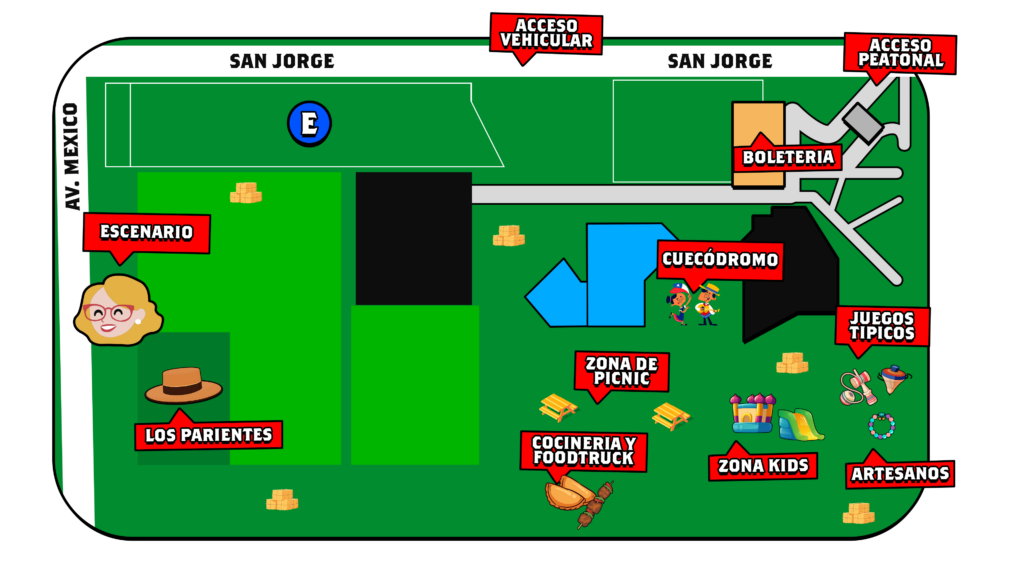Mapa del recinto Parque Los Héroes